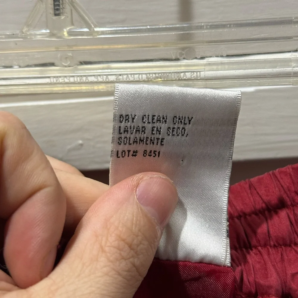 Vintage 1990s EVR Div Rousso Apparel Red Silk Pants - Picture 9 of 9